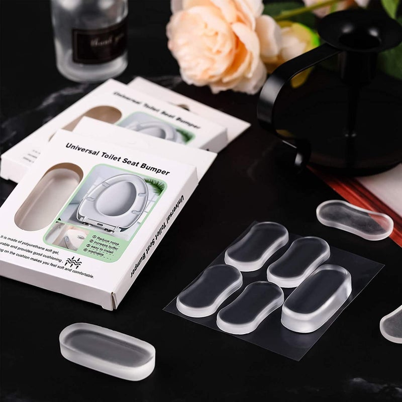 SHARK WAVE ™ 5 قطع من واقيات مقعد المرحاض العالمية لحمام الأجهزة مقعد المرحاض غطاء واقيات لاصقة قوية التركيب | المنزل والحديقة | تحسين المنزل | السباكة والتركيبات | مقاعد المرحاض - Image 2