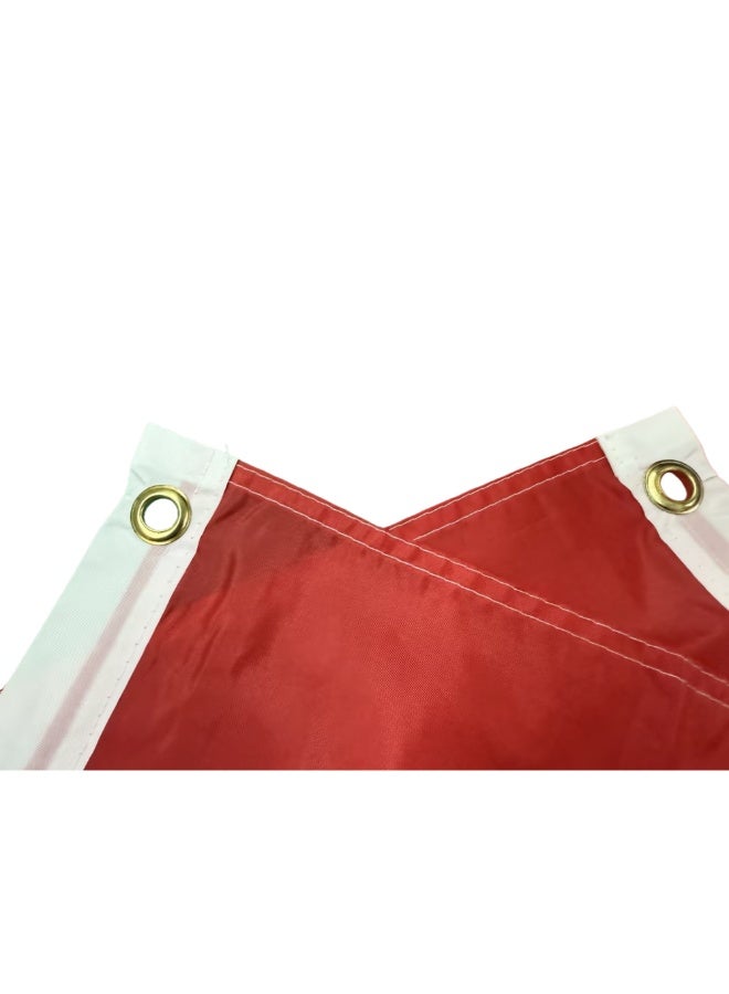 عاصفة علم عمان 90x150cm (3x5ft) 100٪ البوليستر مع النحاس grommets - Image 2