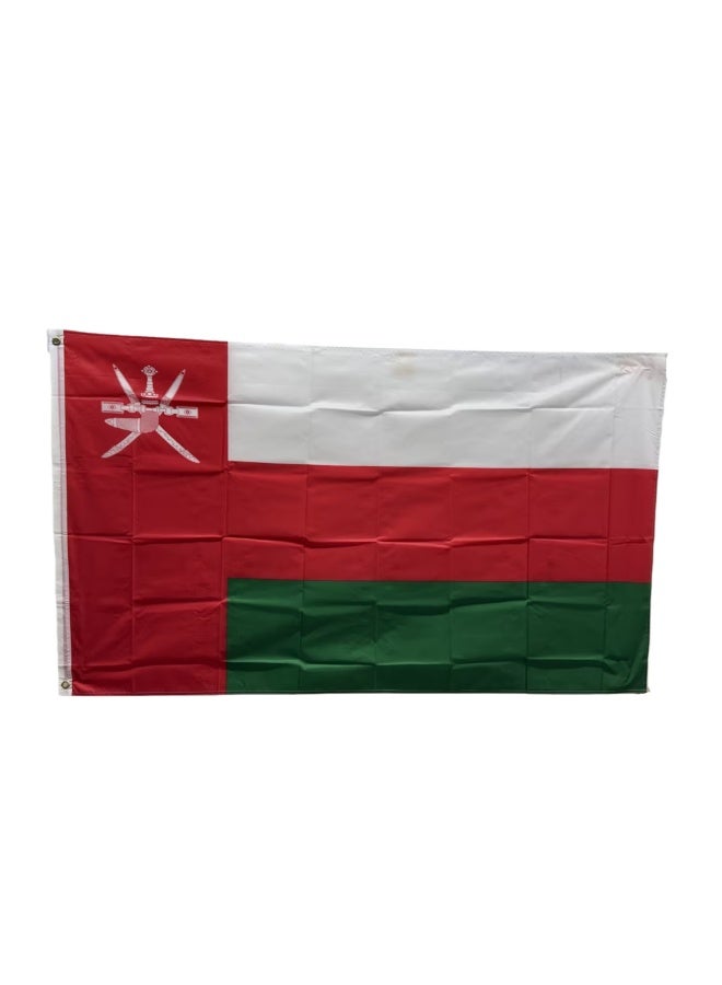 عاصفة علم عمان 90x150cm (3x5ft) 100٪ البوليستر مع النحاس grommets - Image 1