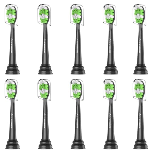 Aoremon Toothbrush Replacement Heads for Phillips Sonicare Replacement Brush Head Compatible with Most Philips Sonicare Click-on Electric Toothbrush, Black 10 Pcs - Image 1
