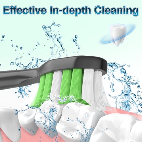 Aoremon Toothbrush Replacement Heads for Phillips Sonicare Replacement Brush Head Compatible with Most Philips Sonicare Click-on Electric Toothbrush, Black 10 Pcs - Image 2