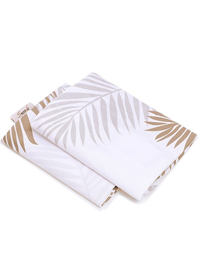 snooze - Fitted Bed Sheet set 3pcs, 160*200 cm+ Free 2 Pillowcases, Moca Tropical design - Image 1