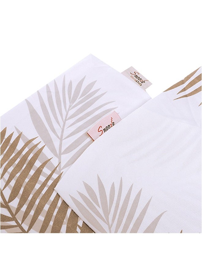 snooze - Fitted Bed Sheet set 3pcs, 160*200 cm+ Free 2 Pillowcases, Moca Tropical design - Image 1