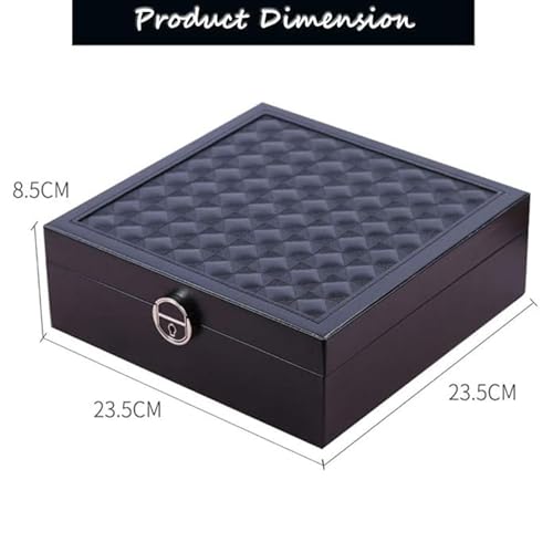 SIBY Luxury Black Jewelry Box with Mirror & Travel Case – Velvet 2-Layer Organizer for Rings, Earrings, Bracelets, Watches – Gift Storage Case for Women & Girls - Image 3