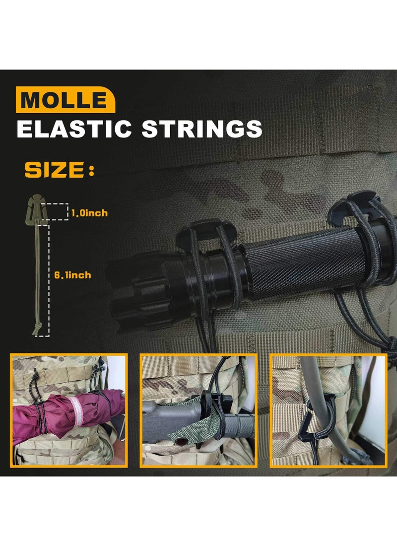 SYOSI - 18 Pcs Molle Accessories, Molle Tactical Accessories Kit D-Ring Locking Gear Clip Attachments Clips & Straps For 1 Inch Webbing Strap Tactical Backpack (Green) - Image 1