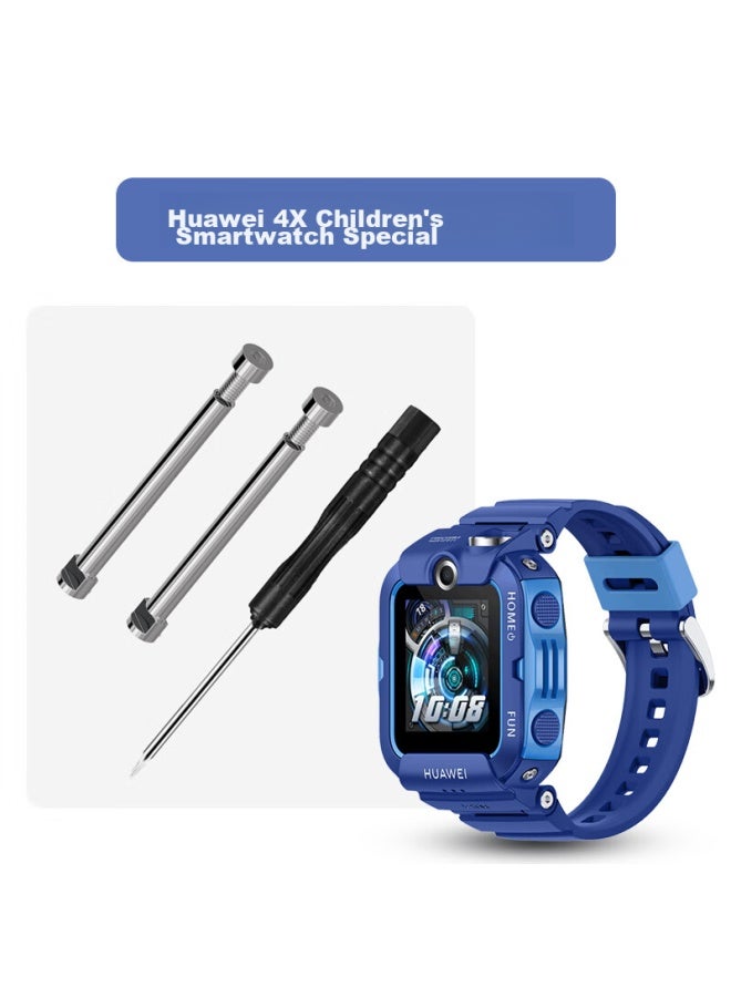 Freeson Freeson Compatible With Huawei Children's Watch 5pro/4x/3x Strap Accessories, Tallation Tool, Ear Hook Screw Cap Connecting Rod [2 Screws + Disassembly Tool], Silver  - Image 2