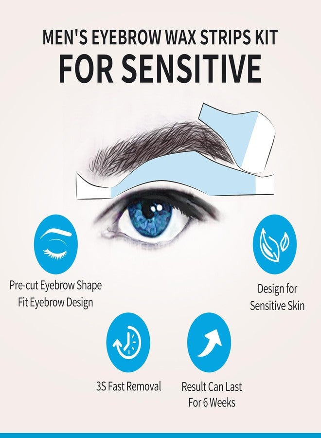 Beauty7 Sensitive Eyebrow Wax Strips, Facial Hair Removal for Men, Eyebrow Waxing Strips, 24 Strip 4 Calming Oil Wipes, Home Waxing for Men - Image 5