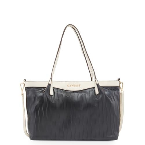 Caprese Shyla Satchel, Black-Large | Sleek Solid Designed Shoulder Bag for Women with Adjustable Sling Strap | Spacious Compartments | Perfect for Casual/Party & Daily Use - Image 1
