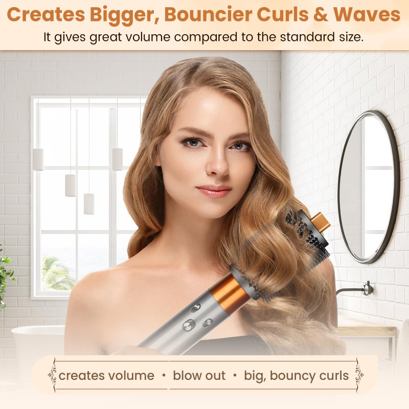 PUREGUST Upgraded Large Round Volumizing Brush for Dyson Airwrap HS01/05/08 Attachments, Bigger Round Brush Attachment Compatible with Airwrap Accessory for Dry Fast Smooth Add Big Volume - Image 4
