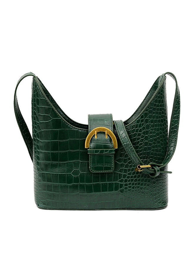 NIBEMINENT Stylish Leather Crossbody Bag Green  - Image 1