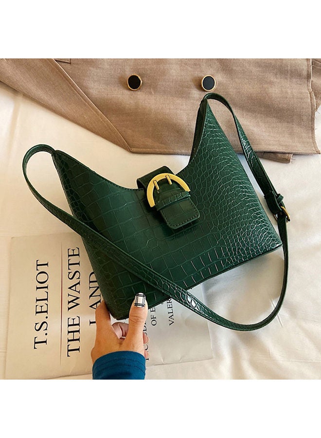 NIBEMINENT Stylish Leather Crossbody Bag Green  - Image 2