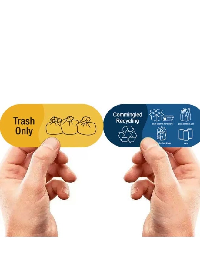 4 Colors Pack For Mixed Recycling Stickers Special Trash Can Stickers Decorative Waterproof Vinyl - Image 1