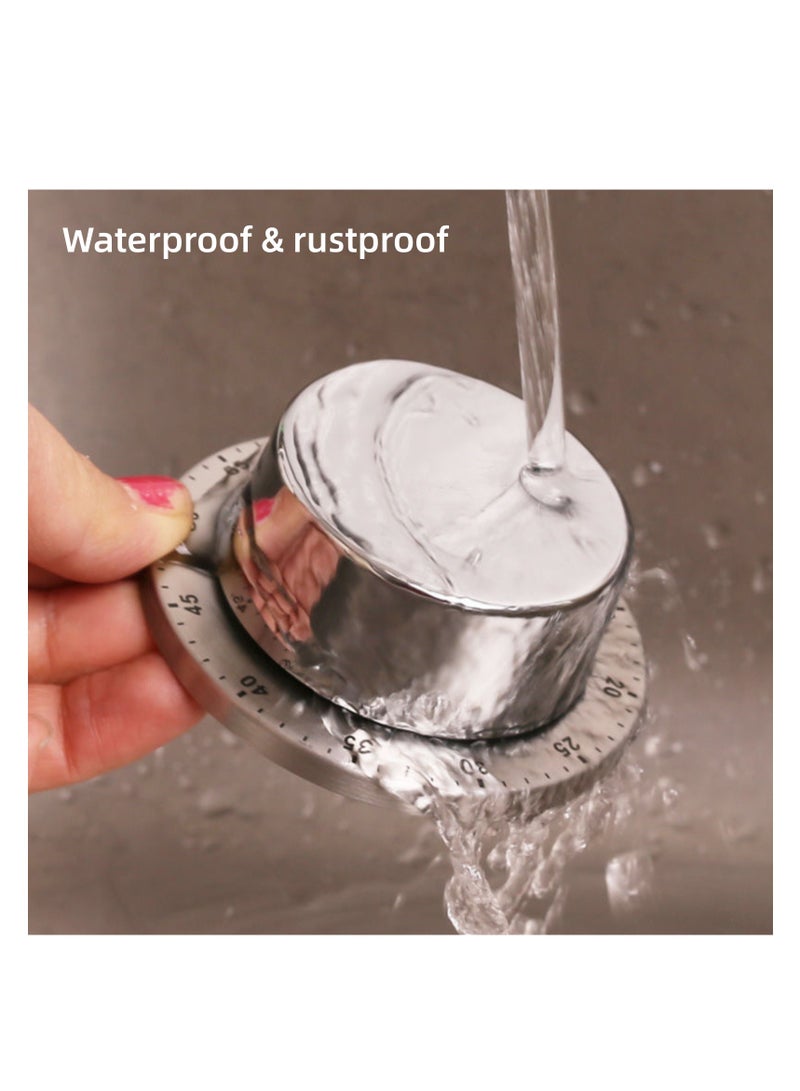 نوفولان مؤقت ميكانيكي للمطبخ، مؤقت تنازلي من الفولاذ المقاوم للصدأ، ساعة منبه للتذكير بالتعلم، مدير وقت متعدد الوظائف، ملحق مغناطيسي، تذكيرات الطبخ، سطح أملس - Image 4