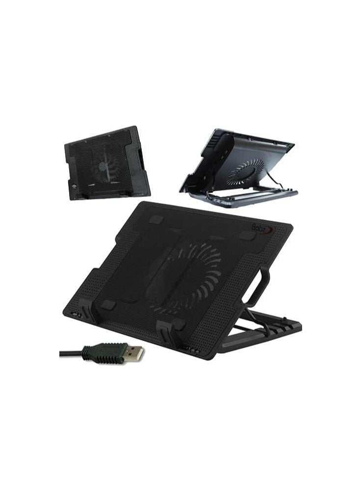 مروحة تبريد للكمبيوتر المحمول مع حامل قابل للتعديل – قاعدة تبريد قوية ومريحة - Image 2