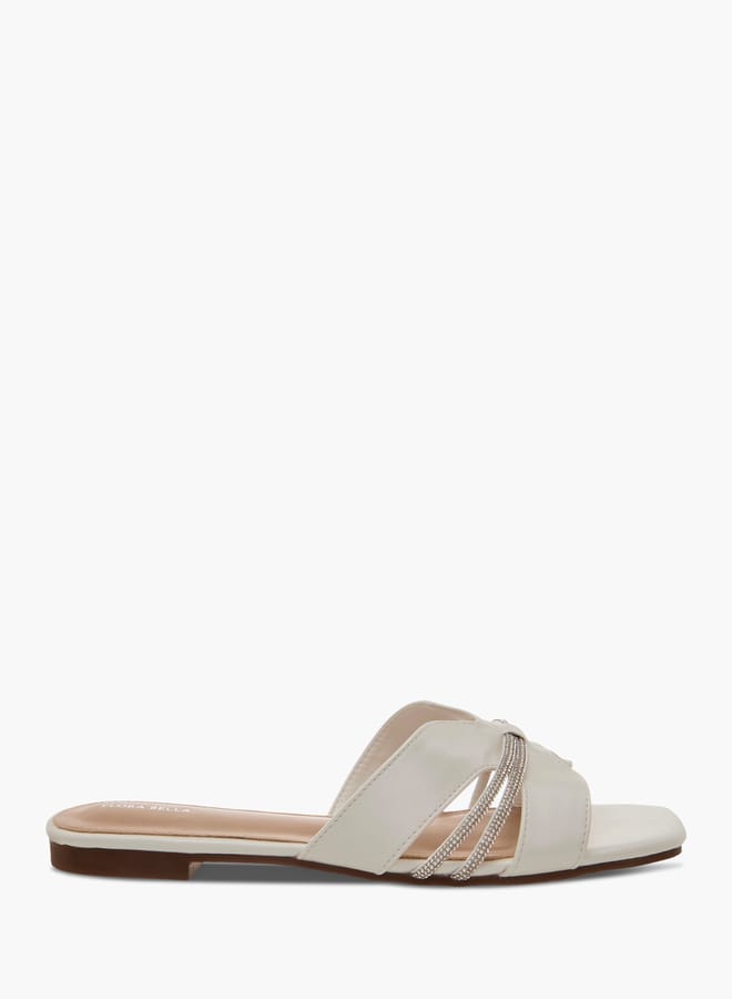 Flora Bella By Shoexpress Women Embellished Strap Slip-On Flat Sandals  - Image 3