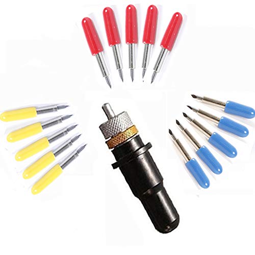 F.L.S 15pcs 30/45/60 Degree Roland Vinyl Cutter Cutting Plotter Blade with Blade Holder - Image 1