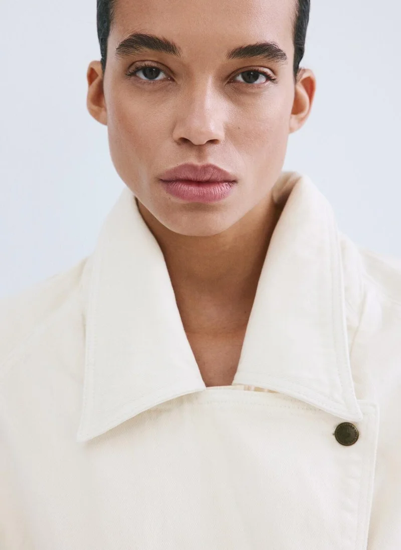 MANGO  Cotton trench with maxi lapels and belt for Women | Best Price UAE