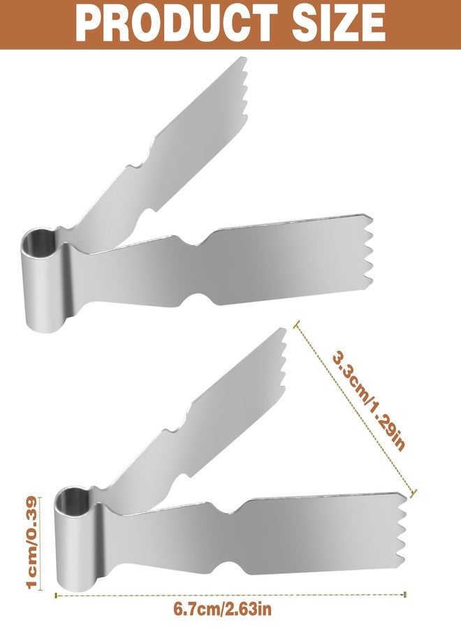 CANIPHA 2Pcs Maamoul Tweezers Tongs, Maggash Manqat Pastry Tools Cookie Maker Dough Scraper Press, Stainless Steel Pastry Tongs Baking Crimper Tool for Decorating and Sealing Cookies, Shakarbura, Pie Crusts - Image 2
