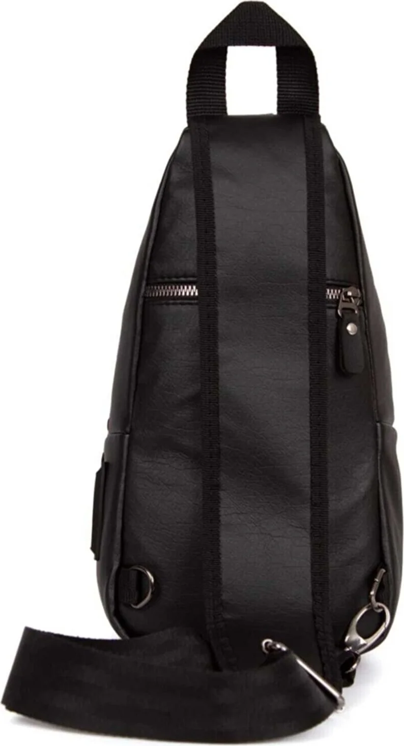 Adelina Bags Black Anholt Washed Leather Chest and Shoulder Bag Cross Strap Body Bag