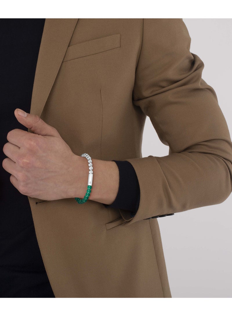 LACOSTE مجموعة مجوهرات لاكوست سكوتي للرجال من العقيق وخرز المعدن المقاوم للصدأ - 2040245 - Image 2