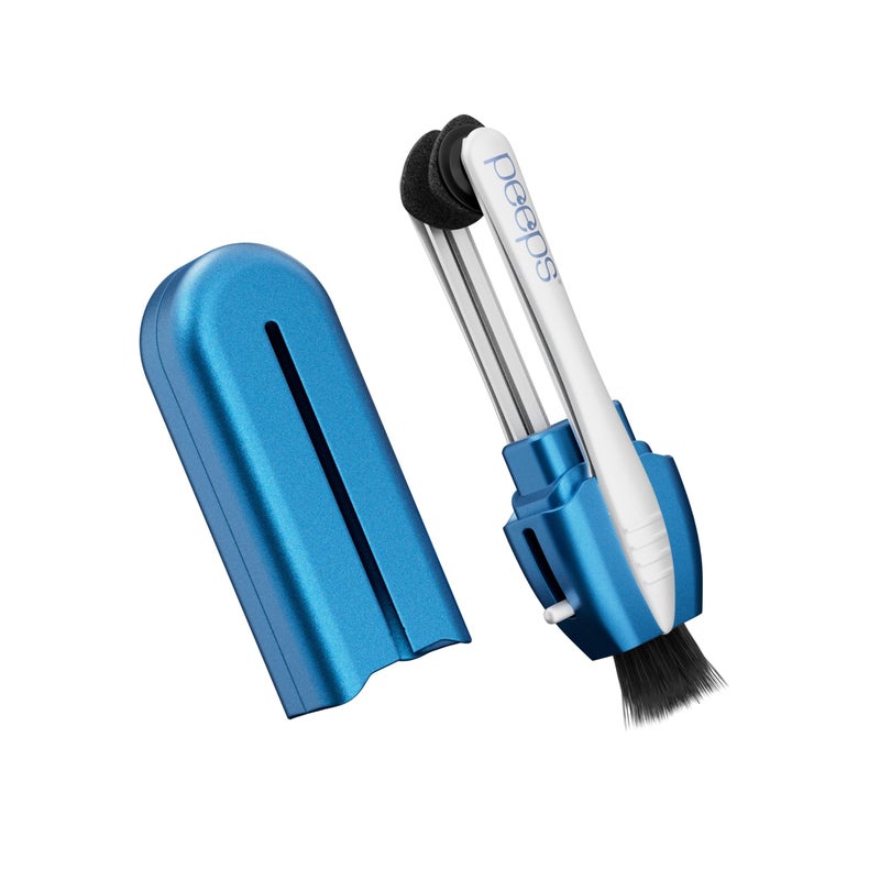 Peeps CarbonKlean Peeps Eyeglass Lens Cleaner - Efficient and Durable Carbon Microfiber Technology - Exclusively Used by NASA - 500 Uses (Soft Touch Blue) - Image 1