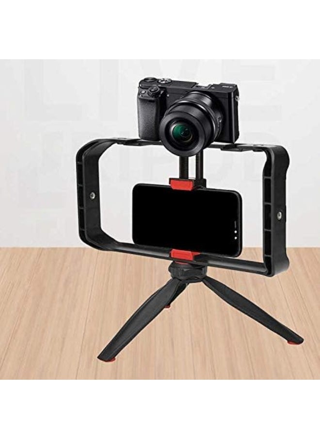 Mobile Phone Tripod with Durable ABS Design MT-33 , Lightweight and Foldable Tripod with Adjustable Legs and 360° Rotation , Compatible with Most Smartphones, Ideal for Vlogging, Professional Photography, Live Streaming and Videos - Easy Setup and Quick Use on the Go