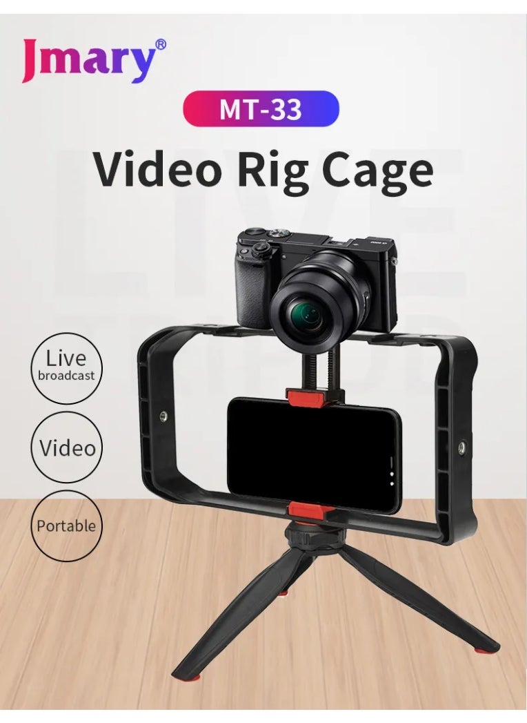 Mobile Phone Tripod with Durable ABS Design MT-33 , Lightweight and Foldable Tripod with Adjustable Legs and 360° Rotation , Compatible with Most Smartphones, Ideal for Vlogging, Professional Photography, Live Streaming and Videos - Easy Setup and Quick Use on the Go