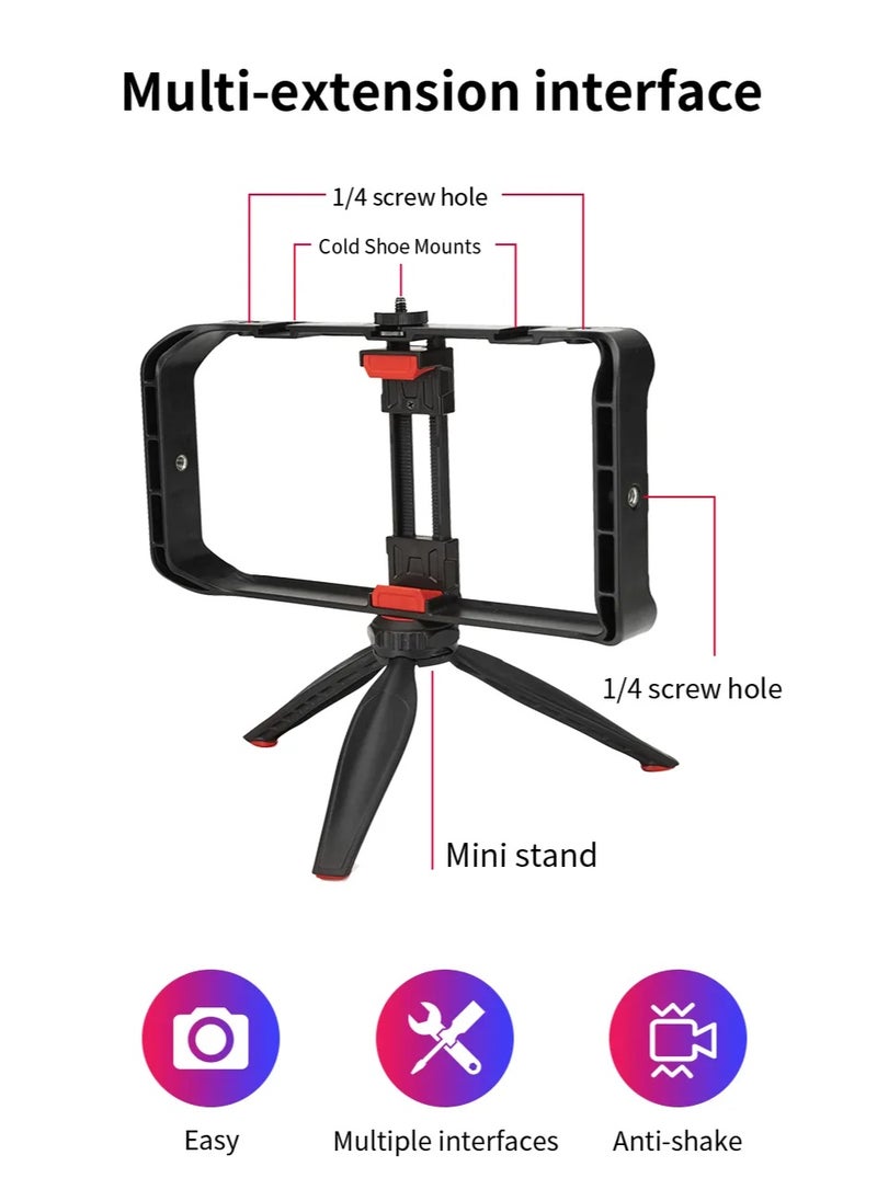 Mobile Phone Tripod with Durable ABS Design MT-33 , Lightweight and Foldable Tripod with Adjustable Legs and 360° Rotation , Compatible with Most Smartphones, Ideal for Vlogging, Professional Photography, Live Streaming and Videos - Easy Setup and Quick Use on the Go
