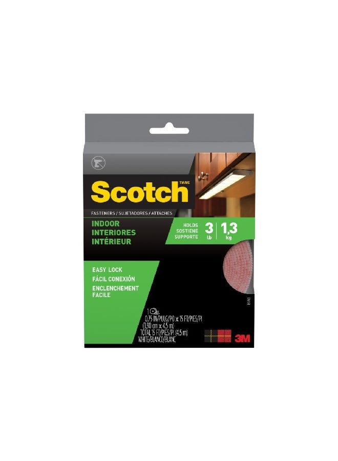 Scotch  Versatile Indoor Velcro Strap Fasteners White 1.90 x 450 cm RF4760  - Image 1