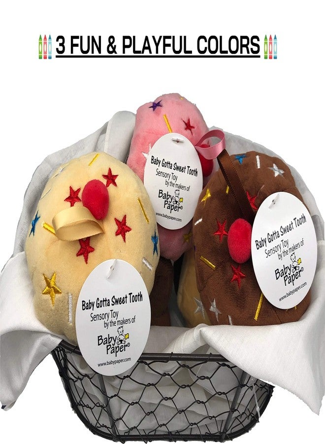 Baby Paper Baby Toys Strawberry Cupcake Toy | Sensory Toys for Baby Girl & Baby Boy | Toddler Toys Promote Sensory Play | Stuffed Toys Safe for Kids & Infants | Washable, Portable, & Lovable - Image 2