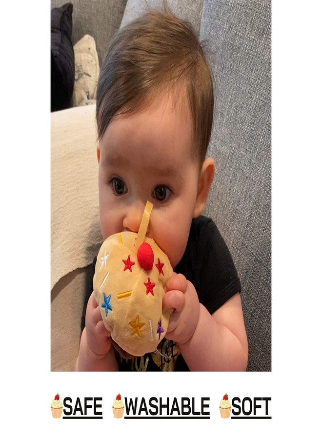 Baby Paper Baby Toys Strawberry Cupcake Toy | Sensory Toys for Baby Girl & Baby Boy | Toddler Toys Promote Sensory Play | Stuffed Toys Safe for Kids & Infants | Washable, Portable, & Lovable - Image 3