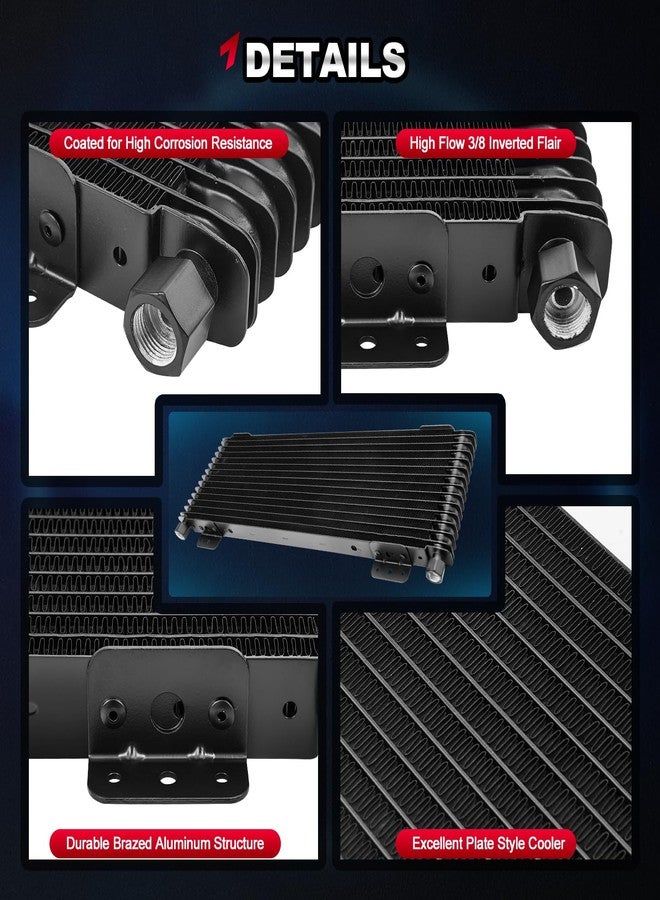 TEMSONE Max LPD4739 40,000 GVW Transmission Oil Cooler with Thermal Bypass, 40k Trans Cooler Mounting Hardware, Towing Applications and Advanced Cooling Protection - Black - Image 4