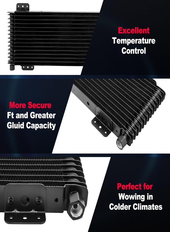 TEMSONE Max LPD4739 40,000 GVW Transmission Oil Cooler with Thermal Bypass, 40k Trans Cooler Mounting Hardware, Towing Applications and Advanced Cooling Protection - Black - Image 5