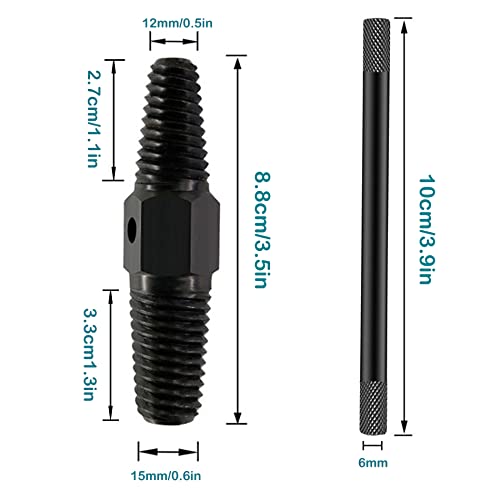 KEWAYO Dual-Ended Screw Extractor & Bolt Remover Set (1/2" & 3/4") - Heavy Duty Carbon Steel for Plumbing, Valves, Faucets - Image 3