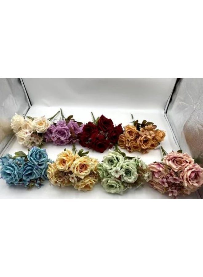 Decorative bouquet of 12 roses - Image 1