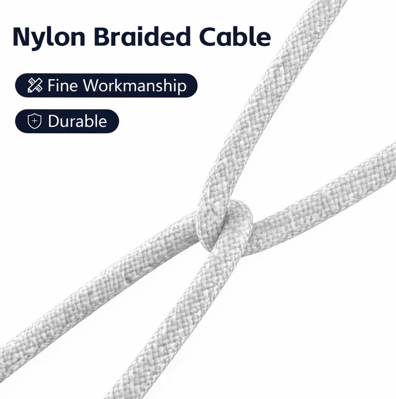 كابل تايب سي إلى تايب سي 2 متر – شحن سريع PD – سلك مجدول متين – للابتوب وماك بوك وآيفون 15/16 وآيباد - Image 2