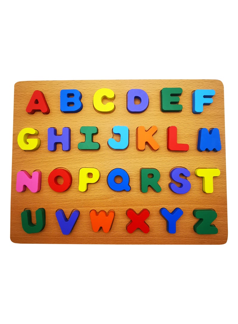 asmat Wooden ABCD Letter Puzzle Toy, Educational Wooden Alphabet Puzzle Capital & Small Letters (2 packs) - Image 2