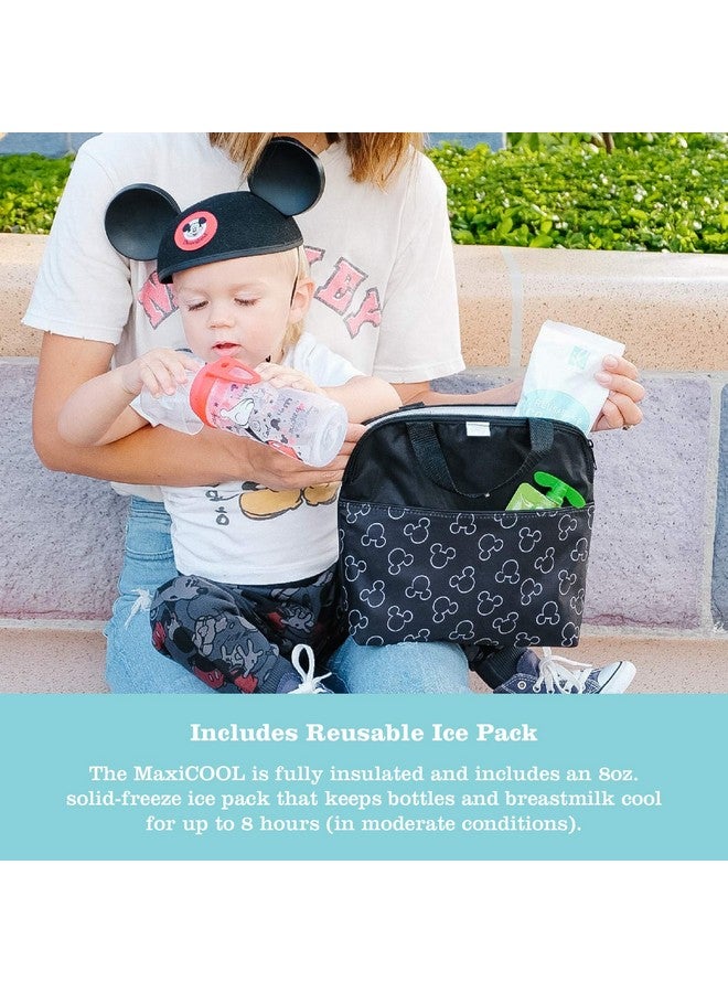 J.L. Childress J.L. Childress MaxiCOOL 4 Bottle Breastmilk Cooler, Baby Bottle and Baby Food Bag, Insulated and Leak Proof, Ice Pack Included (Mickey Black)  - Image 3