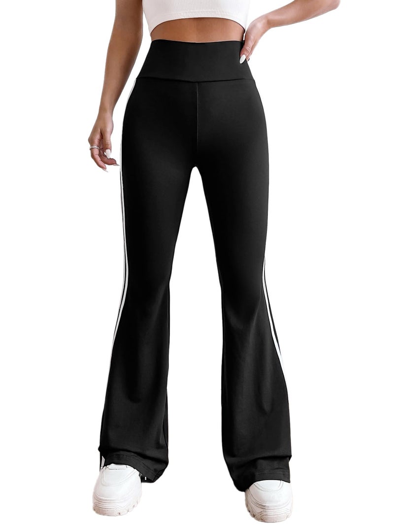 TOPLOT Women's Bell Bottom Pants | Flared Fit Design | Stylish Look Structure | Comfortable Wear | Trendy Fashion Style | Easy Movement Fit | Excellent for Casual & Everyday Wear (5159_28_Black) - Image 4