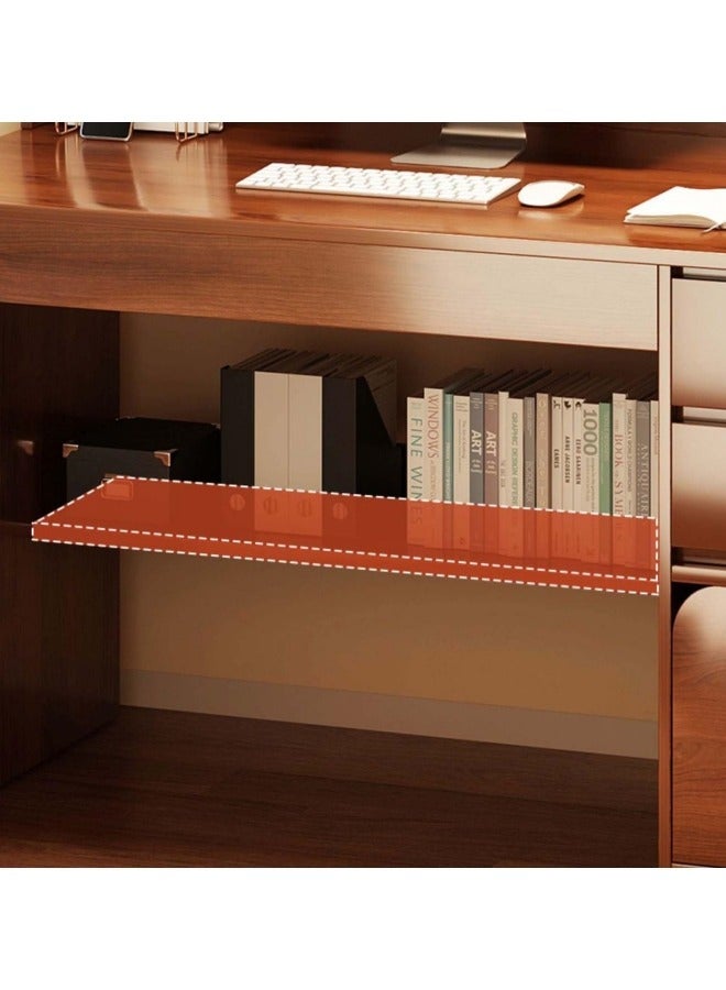 جيجيرو مكتب كمبيوتر، مكتب كبير قائم من ، مكتب دراسة سهل التجميع للمنزل وغرفة النوم والمكتب، طاولة خشبية متينة، ارفف تخزين مثالية للالعاب والعمل والتعلم - Image 3