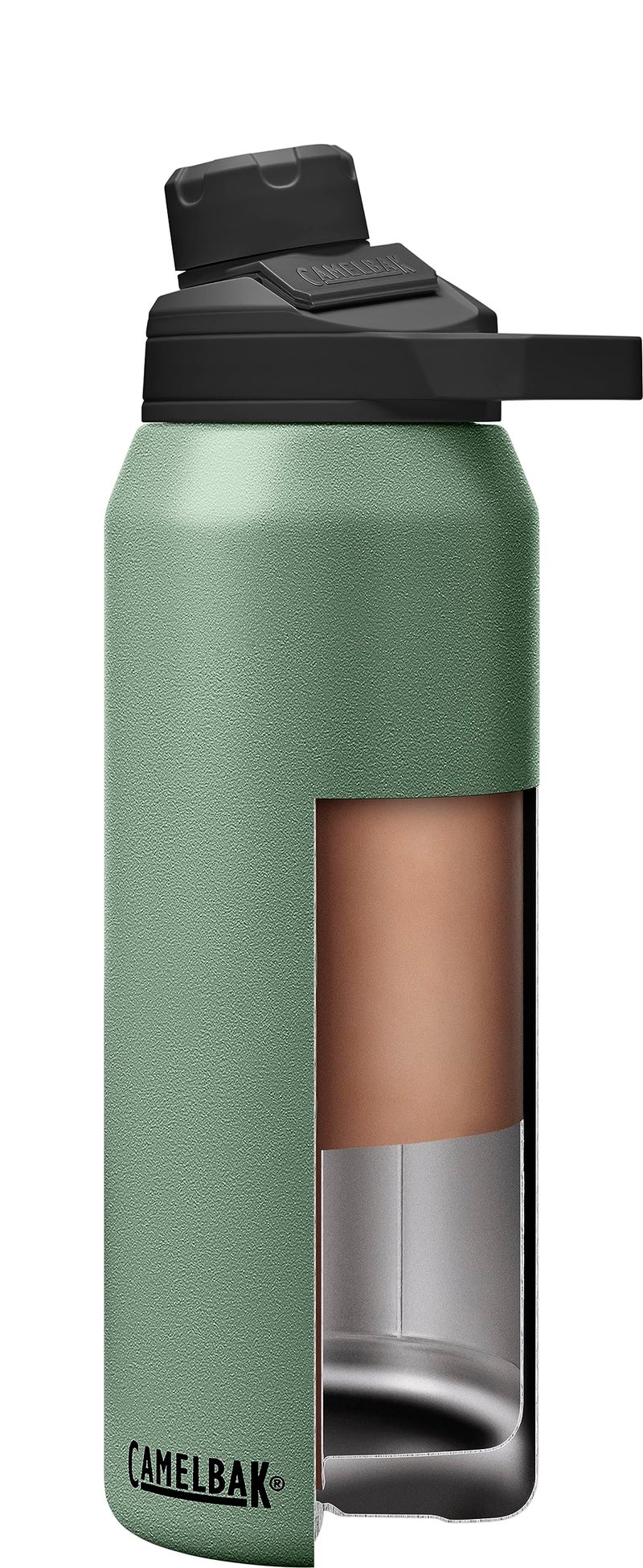CamelBak Chute Mag 32oz Vacuum Insulated Stainless Steel Water Bottle, Moss - Image 4