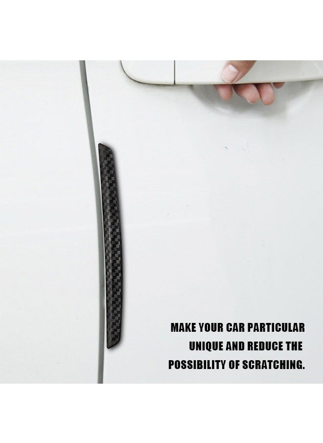 Generic 4 Pcs Car Bumper Guard Protector Sticker, Carbon Fiber Car Front Rear Bumper Protector Strip, Universal Anti Scratch Bumper Protector Long Rubber Corner Guard Anti Collision Strip (Black)  - Image 4