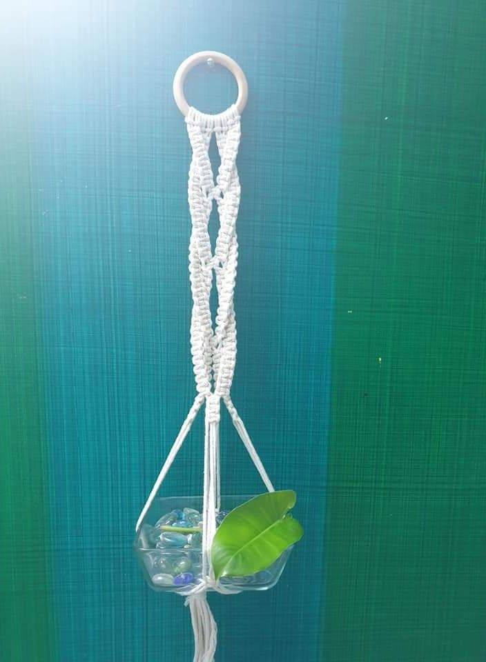 macrame sanu handmade plant hanger - Image 1