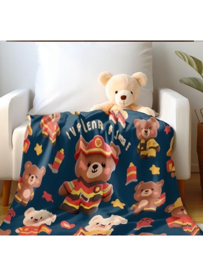 عام بطانية رقيقة من الفانيلا الكرتونية للأطفال والرضع (دافئة ومريحة، ومناسبة للنوم والألعاب) 70 سم * 100 سم - Image 4