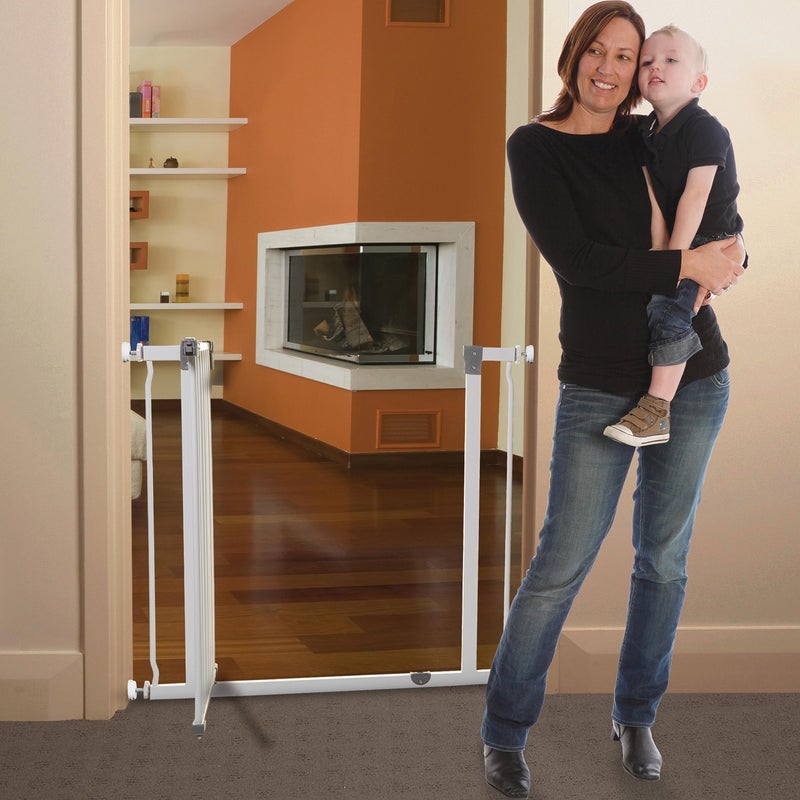 Dreambaby Liberty Baby Safety Gate - with Smart Stay Open Feature - Fits Openings 29.5-33 inches Wide - White - Model L854 - Image 2