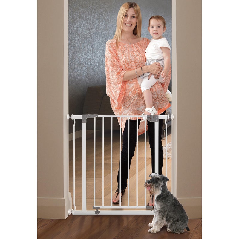Dreambaby Liberty Baby Safety Gate - with Smart Stay Open Feature - Fits Openings 29.5-33 inches Wide - White - Model L854 - Image 3