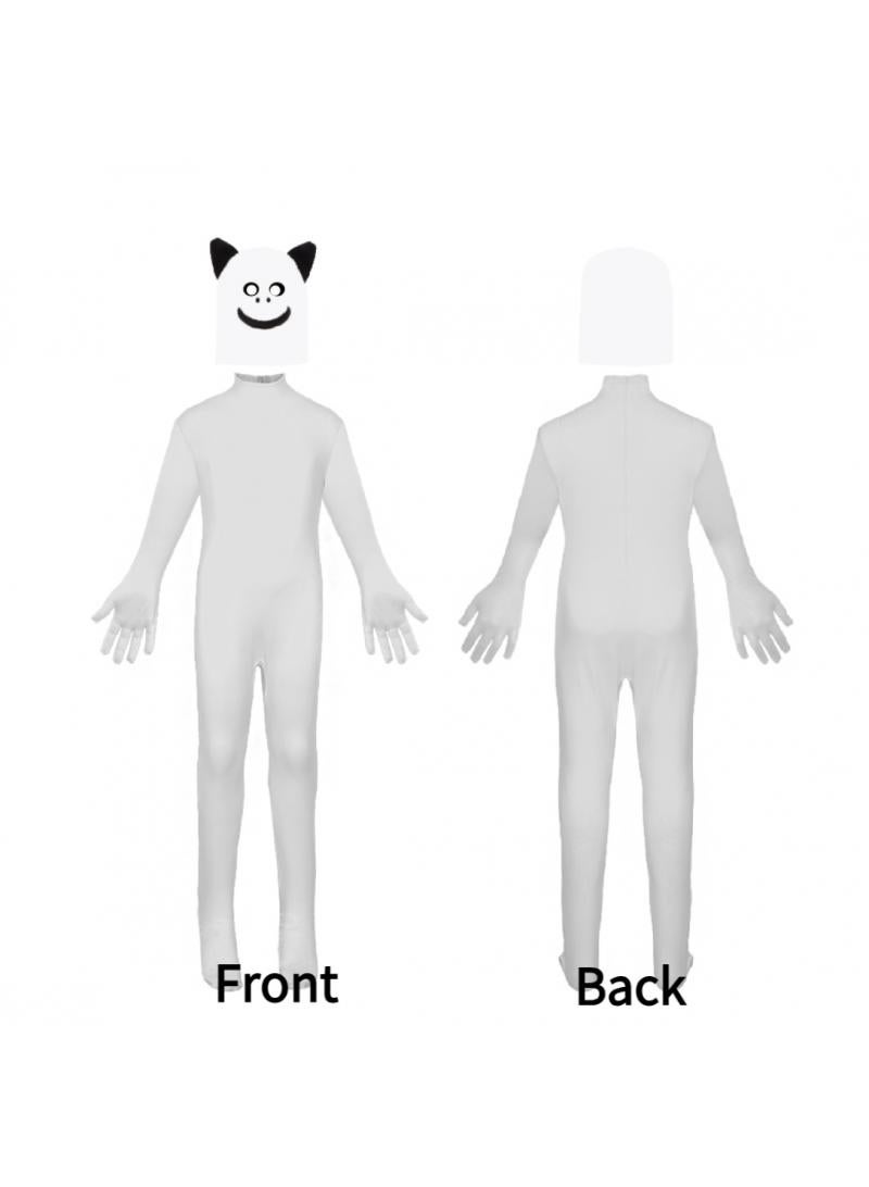 عام 1 مجموعة حزب لعب دور لعبة للأطفال المشجعين ارتداء أقنعة الكبار نسخة من الحيوانات القط الأبيض الملابس - Image 1