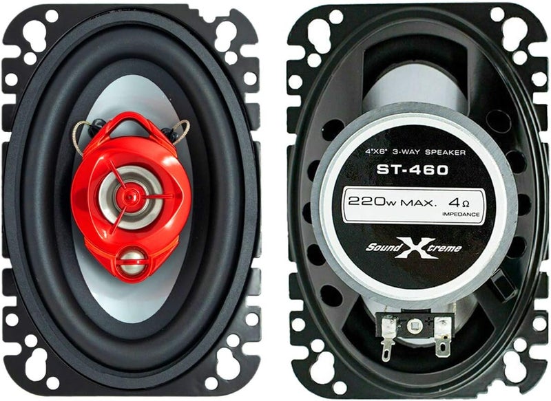 SoundXtreme ST-460 4x6" 3-Way 220 Watts Coaxial Car Speakers - Image 3