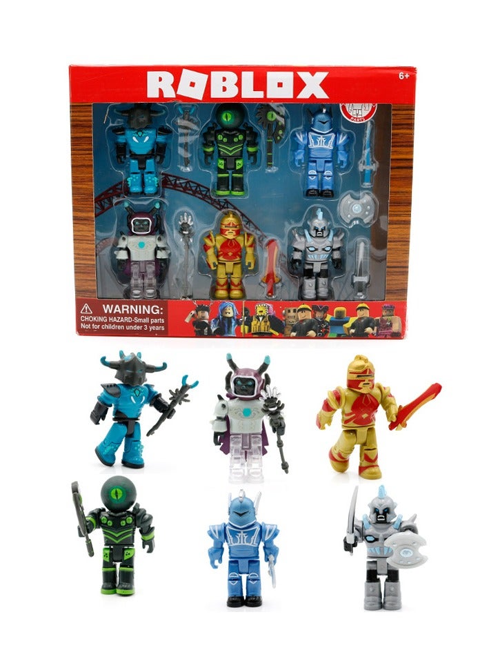 general Virtual World Roblox Building Block Doll The World Champion Figure Army, Roblox Series Building Block Figure 6-piece Set, Home Decoration Gift for Family and Friends - Image 1