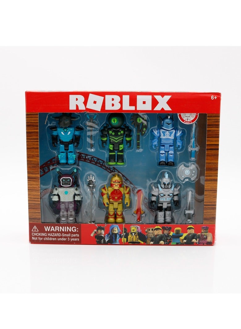 general Virtual World Roblox Building Block Doll The World Champion Figure Army, Roblox Series Building Block Figure 6-piece Set, Home Decoration Gift for Family and Friends - Image 2